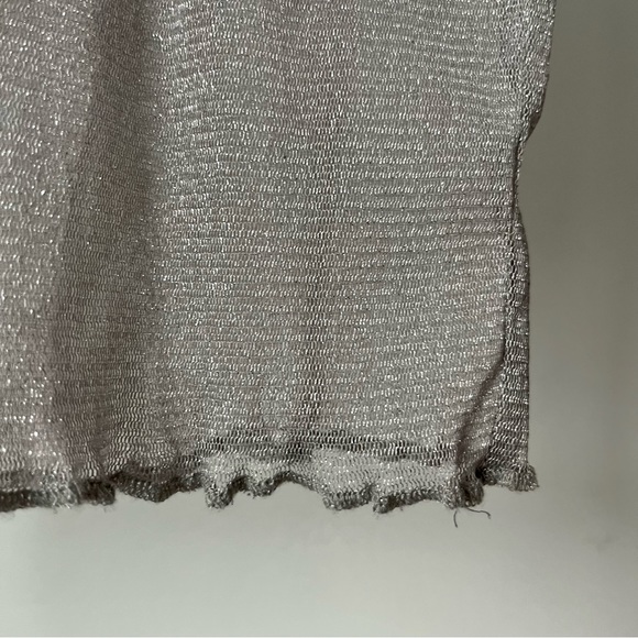 Sheer silver sparkling top - Picture 4 of 6